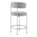 Albie Fabric Counter Stools - Set of 2 - Gray Silver - MOD9979