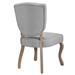 Array Vintage French Upholstered Dining Side Chair - Light Gray - MOD9993