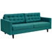 Empress Upholstered Fabric Sofa - Teal - MOD1022