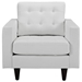 Empress Bonded Leather Armchair - White - MOD1025