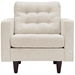 Empress Upholstered Fabric Armchair - Beige - MOD1027