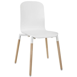 Stack Dining Wood Side Chair - White 