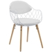 Basket Dining Metal Armchair - White White - MOD1078