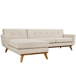 Engage Left-Facing Sectional Sofa - Beige 