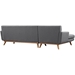Engage Left-Facing Sectional Sofa - Gray - MOD1124