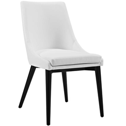 Viscount Vinyl Dining Chair - White 