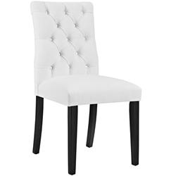 Duchess Vinyl Dining Chair - White 