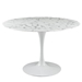 Lippa 47" Round Artificial Marble Dining Table - White - MOD1168