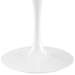 Lippa 54" Round Artificial Marble Dining Table - White - MOD1169