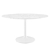 Lippa 54" Oval Artificial Marble Dining Table - White