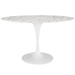 Lippa 54" Oval Artificial Marble Dining Table - White - MOD1171