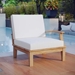 Marina Outdoor Patio Teak Right-Facing Sofa - Natural White - MOD1192