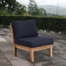 Marina Armless Outdoor Patio Teak Sofa - Natural Navy - MOD1202