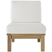 Marina Armless Outdoor Patio Teak Sofa - Natural White - MOD1203