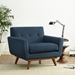 Engage Upholstered Fabric Armchair - Azure - MOD1222