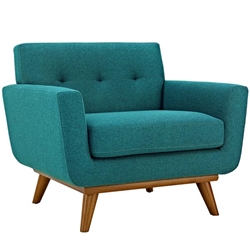 Engage Upholstered Fabric Armchair - Teal 