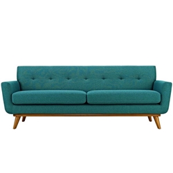Engage Upholstered Fabric Sofa - Teal 
