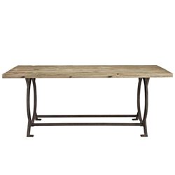Effuse Rectangle Wood Top Dining Table - Brown 