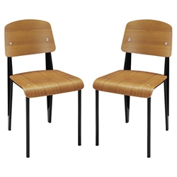 Cabin Dining Side Chair Set of 2 - Walnut 