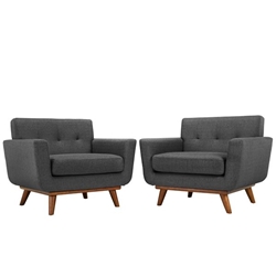 Engage Armchair Wood Set of 2 - Gray 