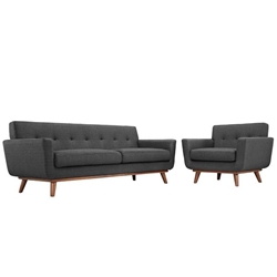 Engage Armchair and Sofa Set of 2 - Gray 