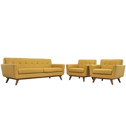 Engage Armchairs and Sofa Set of 3 - Citrus 
