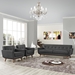 Engage Armchairs and Sofa Set of 3 - Gray - MOD1401