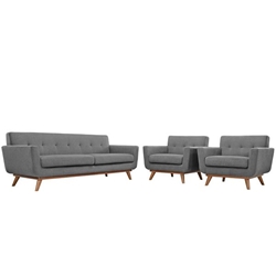 Engage Armchairs and Sofa Set of 3 - Expectation Gray 