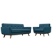 Engage Armchair and Loveseat Set of 2 - Azure - MOD1408