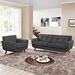 Engage Armchair and Loveseat Set of 2 - Gray - MOD1410