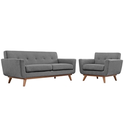 Engage Armchair and Loveseat Set of 2 - Expectation Gray 