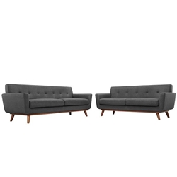 Engage Loveseat and Sofa Set of 2 - Gray 