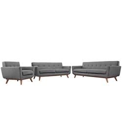 Engage Sofa Loveseat and Armchair Set of 3 - Expectation Gray 
