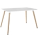 Stack Dining Chairs and Table Wood Set of 5 - White - MOD1451