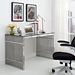 Gridiron Stainless Steel Office Desk - Silver - MOD1487