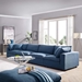Commix Down Filled Overstuffed 4 Piece Sectional Sofa Set B - Azure - MOD1522