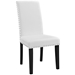 Parcel Dining Faux Leather Side Chair - White - MOD1526