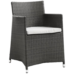 Junction Dining Outdoor Patio Armchair - Brown White 