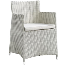 Junction Dining Outdoor Patio Armchair - Gray White 