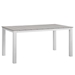 Maine 63" Outdoor Patio Dining Table - White Light Gray - MOD1536