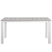 Maine 63" Outdoor Patio Dining Table - White Light Gray - MOD1536