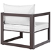 Fortuna Outdoor Patio Armchair - Brown White - MOD1550