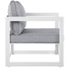 Fortuna Outdoor Patio Armchair - White Gray - MOD1551