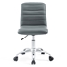 Ripple Armless Mid Back Vinyl Office Chair - Gray - MOD1572