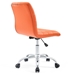 Ripple Armless Mid Back Vinyl Office Chair - Orange - MOD1573