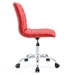 Ripple Armless Mid Back Vinyl Office Chair - Red - MOD1574