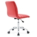 Ripple Armless Mid Back Vinyl Office Chair - Red - MOD1574