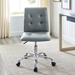 Prim Armless Mid Back Office Chair - Gray - MOD1580