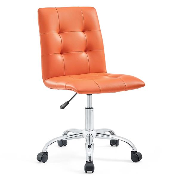 Prim Armless Mid Back Office Chair - Orange 