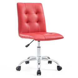 Prim Armless Mid Back Office Chair - Red 